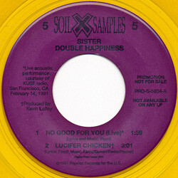 Sister Double Happiness / Too Much Joy No Good For You / Rap Like Mine USED VINYL 7INCH PROMO