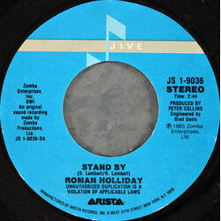 Roman Holliday Stand By USED VINYL 7INCH 45 RPM STYRENE STEREO