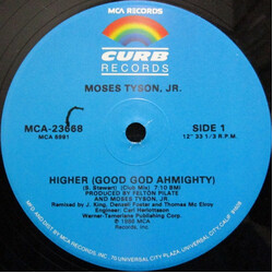 Moses Tyson, Jr. Higher (Good God Ahmighty) (Extended Remix) VINYL 12" USED