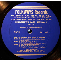 Leadbelly Leadbelly's Last Sessions Vol. Two Vinyl LP USED