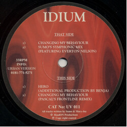 Idium Changin My Behaviour USED VINYL 12INCH