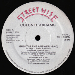 Colonel Abrams Music Is The Answer VINYL 12" USED