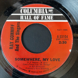 Ray Conniff And The Singers Somewhere, My Love / Lookin' For Love USED VINYL 7INCH 45 RPM REISSUE STYRENE