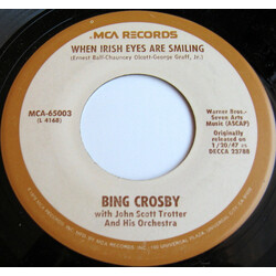Bing Crosby When Irish Eyes Are Smiling USED VINYL 7INCH 45 RPM SINGLE REISSUE REPRESS