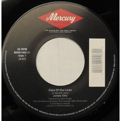James Otto Days Of Our Lives USED VINYL 7INCH 45 RPM SINGLE