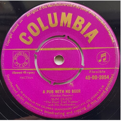 Slim Dusty / with His Bushlanders A Pub With No Beer / Saddle Boy USED VINYL 7INCH 45 RPM SINGLE