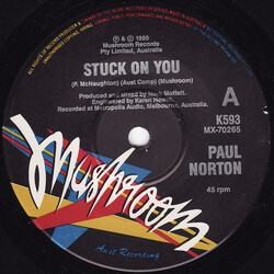 Paul Norton Stuck On You USED VINYL 7INCH 45 RPM SINGLE