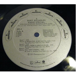 Burt Reynolds A Burt Reynolds Radio Special Vinyl LP USED
