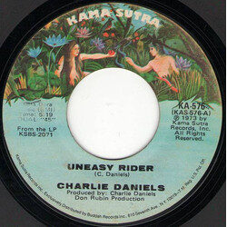Charlie Daniels Uneasy Rider USED VINYL 7INCH 45 RPM SINGLE STYRENE