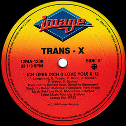 Trans-X Ich Liebe Dich (I Love You) USED VINYL 12INCH 33 S RPM