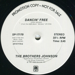 Brothers Johnson Dancin' Free USED VINYL 12INCH 33 S RPM PROMO