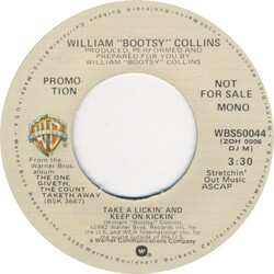 Bootsy Collins Take A Lickin' And Keep On Kickin' USED VINYL 7INCH 45 RPM PROMO STEREO MONO
