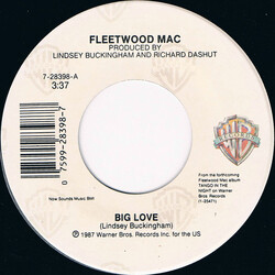 Fleetwood Mac Big Love USED VINYL 7INCH SINGLE 45 RPM