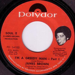 James Brown I'm A Greedy Man Vinyl 7" USED
