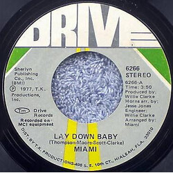 Miami Lay Down Baby Vinyl 7" USED
