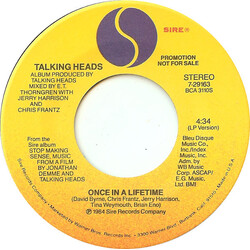 Talking Heads Once In A Lifetime Vinyl 7" USED