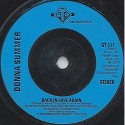 Donna Summer Back In Love Again Vinyl 7" USED