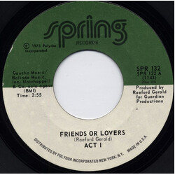 Act 1 Friends Or Lovers Vinyl 7" USED
