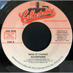 Scorpions Wind Of Change / Send Me An Angel Vinyl 7" USED