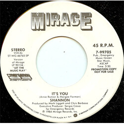 Shannon It's You USED VINYL 7INCH PROMO 45 RPM