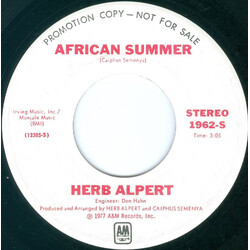 Herb Alpert The You In Me / African Summer Vinyl 7" USED