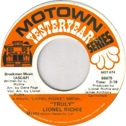 Lionel Richie Truly / You Are Vinyl 7" USED