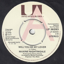 Maxine Nightingale Will You Be My Lover USED VINYL 7INCH 45 RPM PROMO