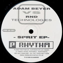 Adam Beyer / R.N.D. Technologies Sprit EP USED VINYL 12INCH EP