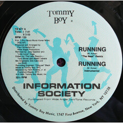 Information Society Running USED VINYL 12INCH 33 S RPM REPRESS