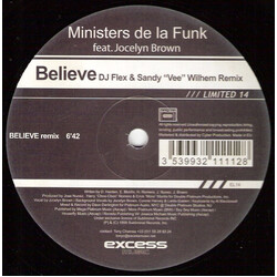 Ministers De-La-Funk / Jocelyn Brown Believe USED VINYL 12INCH 45 RPM SINGLE SIDED