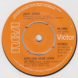 Jack Jones With One More Look At You Vinyl 7" USED
