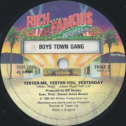 Boys Town Gang Yester-Me, Yester-You, Yesterday USED VINYL 12INCH