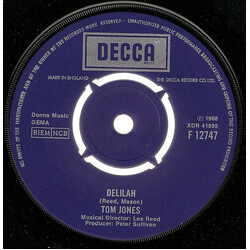 Tom Jones Delilah Vinyl 7" USED