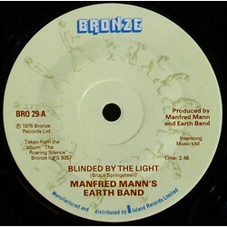 Manfred Mann's Earth Band Blinded By The Light USED VINYL 7INCH 45 RPM SINGLE