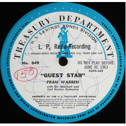 Fran Warren / Del Sharbutt / Joel Herron And His Orchestra / Saverio Saridis / Del Sharbutt / Joel Herron And His Orchestra Guest Star Vinyl LP USED