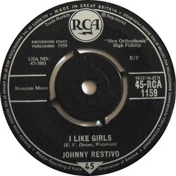 Johnny Restivo I Like Girls VINYL 7" USED