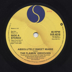 The Flamin' Groovies Absolutely Sweet Marie USED VINYL 7INCH 45 RPM SINGLE