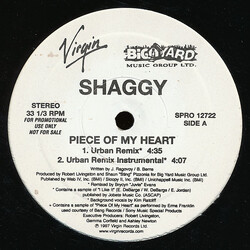Shaggy / Marsha (3) Piece Of My Heart USED VINYL 12INCH 33 S RPM PROMO
