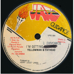 Yellowman & Fathead Im Getting Divorce / Natty Dread Thing USED VINYL 12INCH 45 RPM