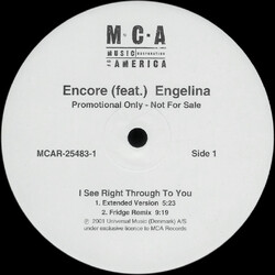 DJ Encore / Engelina I See Right Through To You Vinyl 12" USED