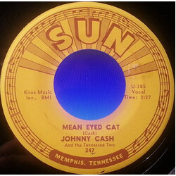 Johnny Cash & The Tennessee Two Mean Eyed Cat / Port Of Lonely Hearts USED VINYL 7INCH 45 RPM SINGLE