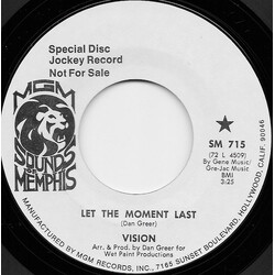 Vision (37) Let The Moment Last / Play The Game USED VINYL 7INCH 45 RPM PROMO