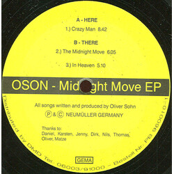 Oson Midnight Move EP USED VINYL 12INCH EP