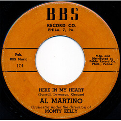 Al Martino Here In My Heart / I Cried Myself To Sleep USED VINYL 7INCH 45 RPM