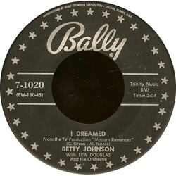 Betty Johnson I Dreamed USED VINYL 7INCH 45 RPM