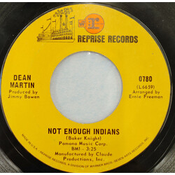 Dean Martin Not Enough Indians / Rainbows Are Back In Style USED VINYL 7INCH 45 RPM SINGLE STYRENE