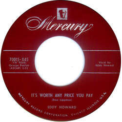 Eddy Howard It's Worth Any Price You Pay / Kentucky Babe USED VINYL 7INCH 45 RPM SINGLE