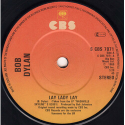 Bob Dylan Lay Lady Lay / I Threw It All Away USED VINYL 7INCH 45 RPM REISSUE