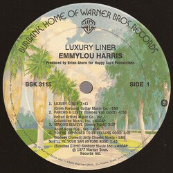 Emmylou Harris Luxury Liner Vinyl LP USED