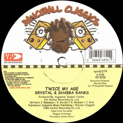 Krystal (3) / Shabba Ranks Twice My Age USED VINYL 12INCH 45 RPM